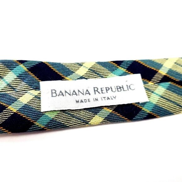 Banana Republic‎ Multi Colored Silk Tie Woven Wide Regimental Stripes - Picture 4 of 5